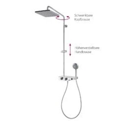 Breuer Aquamaxx 340 Duschset Mit Kopfbrause Eckig