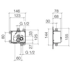 Dornbracht ESet Touchfree Waschtischbatterie Ohne Temperatureinstellung Zur Kombination Mit Standarmaturen