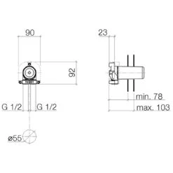 Dornbracht Wandbefestigung Bausatz-Vormontage