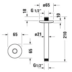 Duravit Brausearm Mit Deckenanschluss 20 Cm