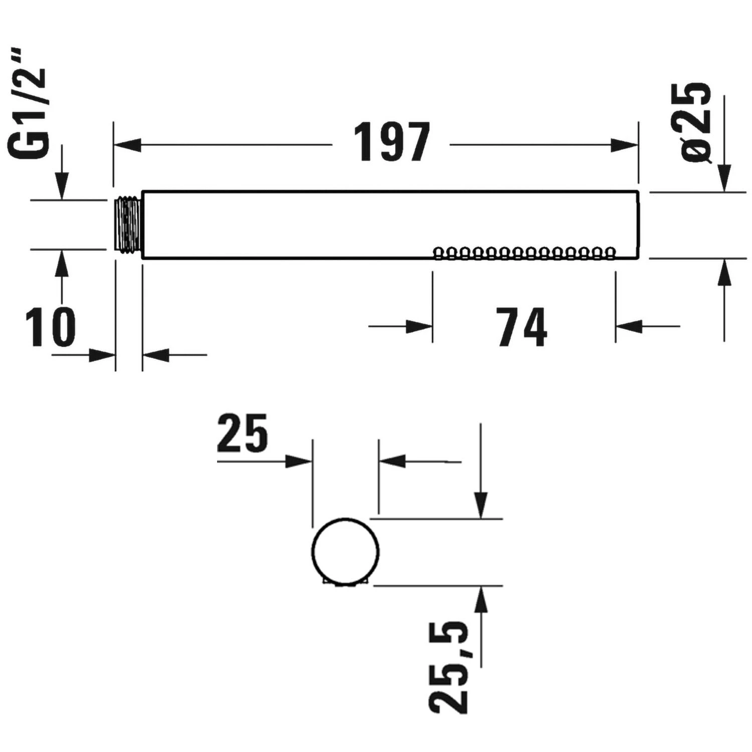 Duravit Stabhandbrause Rund 3 Duravit Stabhandbrause Rund