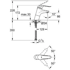GROHE Euroeco Special Einhand-Waschtisch-Batterie Grande