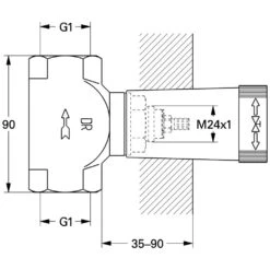 GROHE UP-Ventil, DN 25