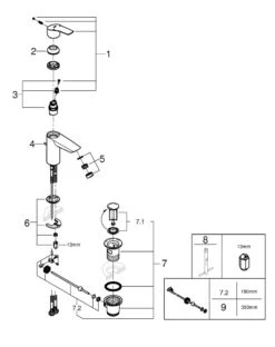 GROHE Start Einhand-Waschtischbatterie, 1/2" S-Size -Hansgrohe Brause Geschaft grohe badarmaturen start waschtisch einhand waschtischbatterie 6352630