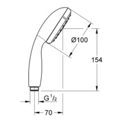 GROHE Vitalio Go 100 Handbrause Mit 1 Strahlart -Hansgrohe Brause Geschaft grohe brausenprogramm handbrausen vitalio go 100 10188461