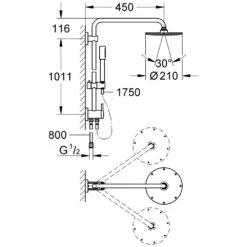 GROHE Rainshower Duschsystem Mit Umstellung