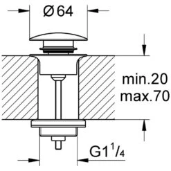 GROHE Ablaufgarnitur Mit Klickverschluss