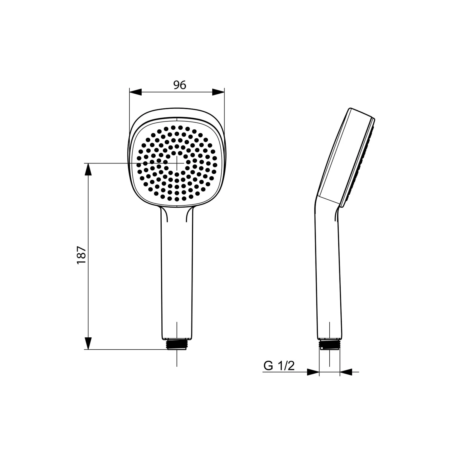 Hansa HANSABASICJET Style Handbrause 1-strahlig 3 Hansa HANSABASICJET Style Handbrause 1-strahlig