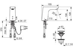 Hansa HANSALIGNA Waschtischbatterie Bluetooth
