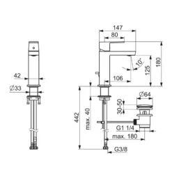 Hansa HANSASTELA ECO Einhebel-Waschtischbatterie -Hansgrohe Brause Geschaft hansa badezimmer hansastela eco einhebel waschtischbatterie 10436330