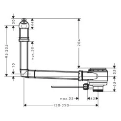 Hansgrohe Ab- Und Überlaufgarnitur Für Excenterbetätigung Für Waschtische