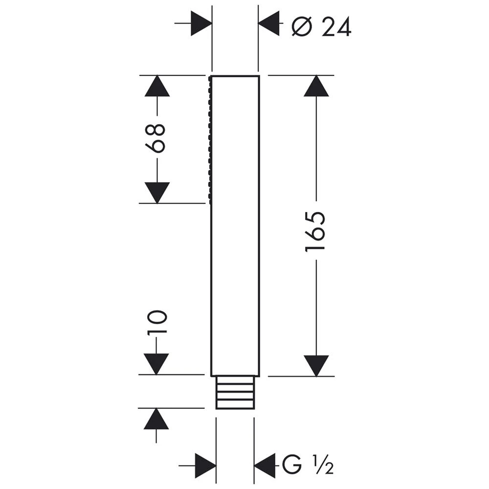 AXOR Starck Stabhandbrause 1jet, DN15 3 AXOR Starck Stabhandbrause 1jet, DN15