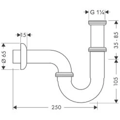 Hansgrohe Röhrensifon, Standardmodell