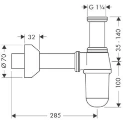 Hansgrohe Tassensifon