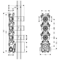 AXOR Starck Grundset Für Thermostatmodul DN 20