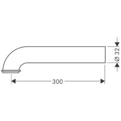 Hansgrohe Gebogenes Rohr Mit Bord -Hansgrohe Brause Geschaft hansgrohe axor pharo universal artikel verlaengerungen 1126233