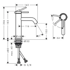 Hansgrohe Tecturis S Einhebel-Waschtischarmatur 110 CoolStart Wassersparend+ Ohne Ablaufgarnitur 9 Hansgrohe Tecturis S Einhebel-Waschtischarmatur 110 CoolStart Wassersparend+ Ohne Ablaufgarnitur -Hansgrohe Brause Geschaft hansgrohe badarmaturen tecturis waschtisch einhebel waschtischarmatur 12243617