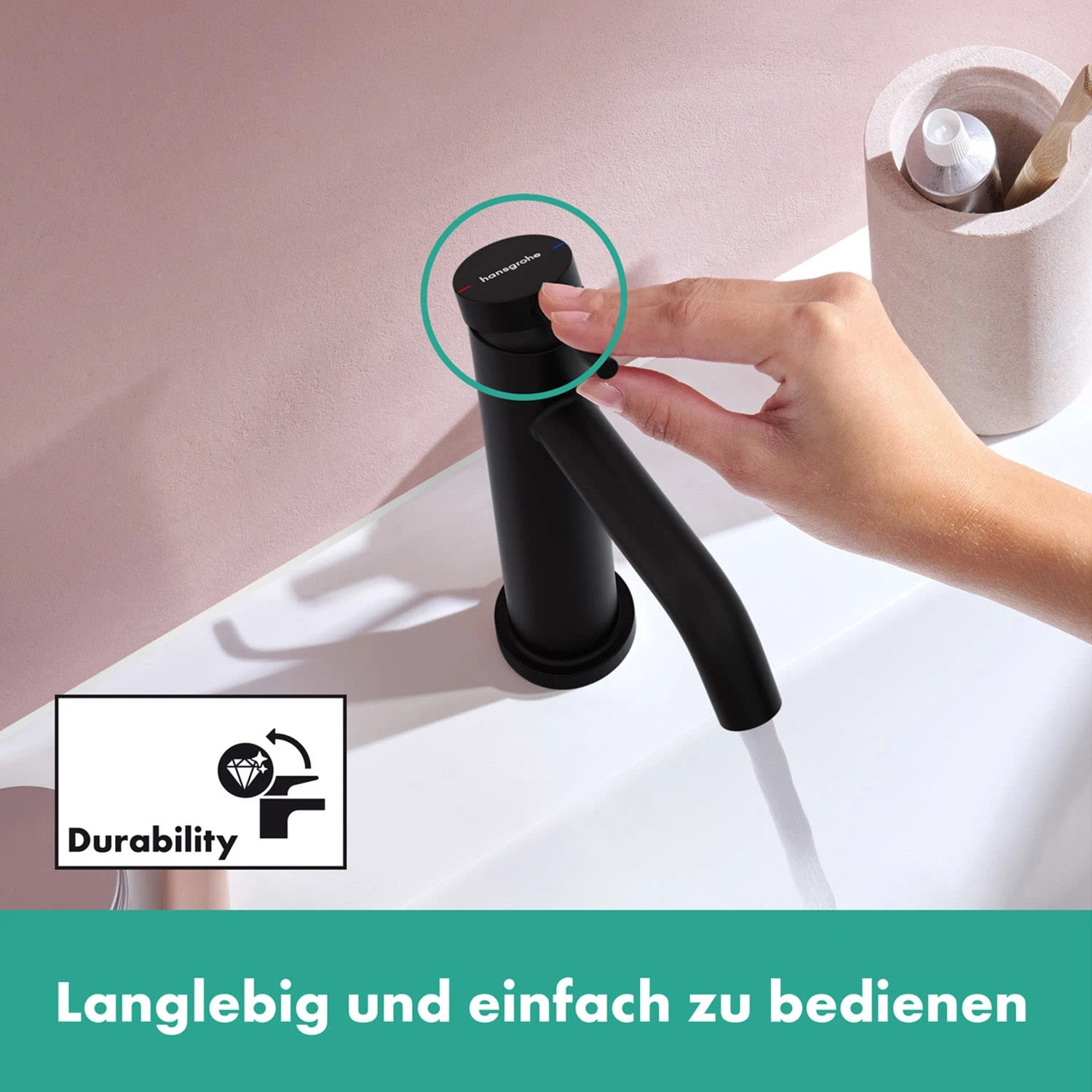 Hansgrohe Tecturis S Einhebel-Waschtischarmatur 110 CoolStart Wassersparend+ Ohne Ablaufgarnitur 4 Hansgrohe Tecturis S Einhebel-Waschtischarmatur 110 CoolStart Wassersparend+ Ohne Ablaufgarnitur – Bild 2