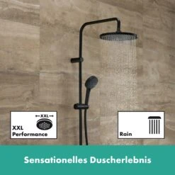 Hansgrohe Vernis Blend Duschsystem 240 1 Strahlart Wassersparend Mit Thermostat -Hansgrohe Brause Geschaft hansgrohe badarmaturen vernis blend dusche duschsystem 8890475