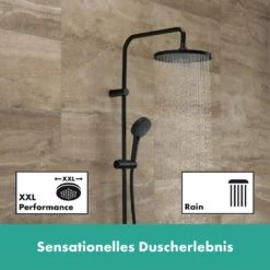 Hansgrohe Vernis Blend Duschsystem 240 1 Strahlart Mit Wannenthermostat -Hansgrohe Brause Geschaft hansgrohe badarmaturen vernis blend dusche duschsystem 8890481