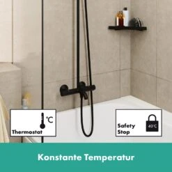 Hansgrohe Vernis Blend Duschsystem 240 1 Strahlart Mit Wannenthermostat -Hansgrohe Brause Geschaft hansgrohe badarmaturen vernis blend dusche duschsystem 8969021