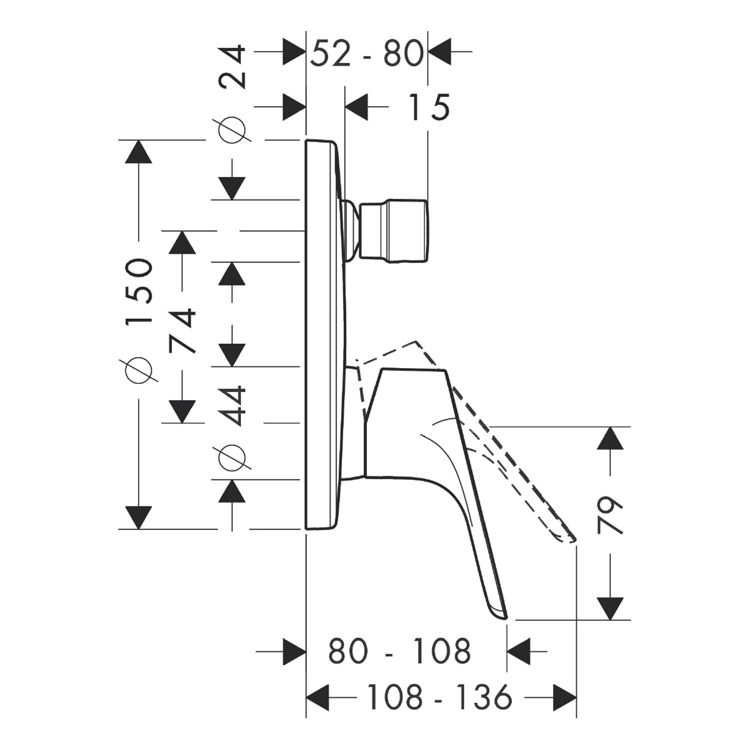 Hansgrohe Crometta S Brausesystem 240 1 Strahlart Mit Einhebelmischer 5 Hansgrohe Crometta S Brausesystem 240 1 Strahlart Mit Einhebelmischer – Bild 3