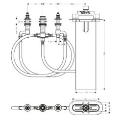Hansgrohe Grundkörper Für 4-Loch Wannenrandarmatur