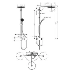 Hansgrohe Pulsify Showerpipe 260 1 Strahlart, Mit Shower Tablet Select 400 -Hansgrohe Brause Geschaft hansgrohe pulsify brause showerpipe 260 1 4783019