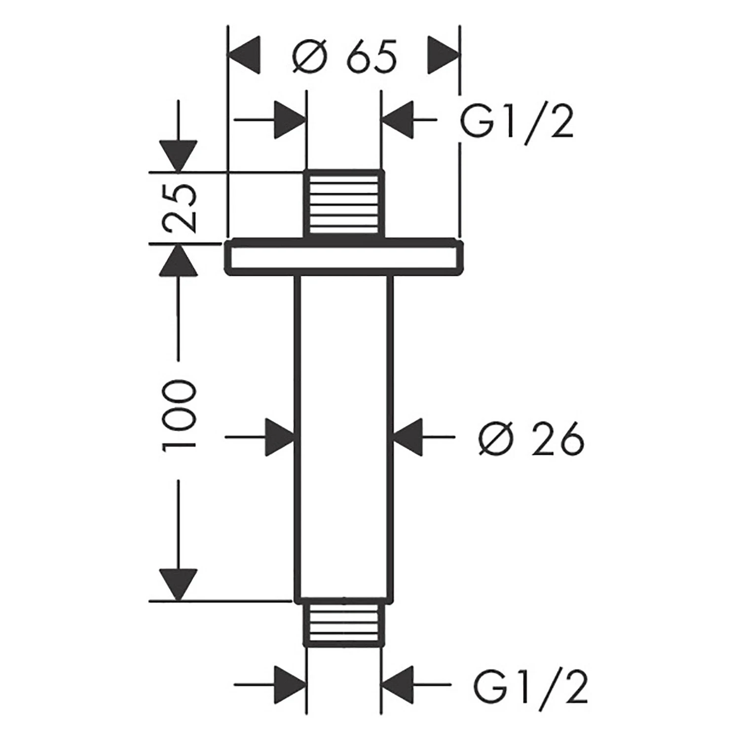 Hansgrohe Vernis Blend Deckenanschluß 10 Cm 6 Hansgrohe Vernis Blend Deckenanschluß 10 Cm – Bild 4