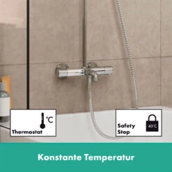 Hansgrohe Vernis Blend Duschsystem 200 1 Jet Mit Wannenthermostat -Hansgrohe Brause Geschaft hansgrohe vernis blend dusche duschsystem 200 12196112