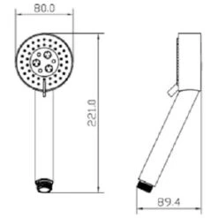 Avenarius Handbrause, Ø 8 Cm