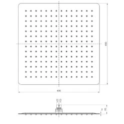 Avenarius Regenbrause 40 X 40 Cm Extra Flach