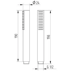 Avenarius Stab - Handbrause, Ø 2,4 Cm