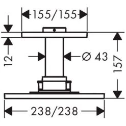 AXOR Showers Kopfbrause 250 / 250 1jet Mit Deckenanschluss