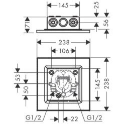 AXOR Showers Kopfbrause 250 / 250 1jet Decke-Aufputz