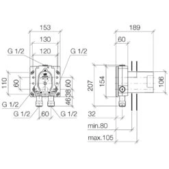 Dornbracht Grundkörper UP-Einhandbatterie