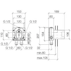 Dornbracht Grundkörper UP-Einhandbatterie Mit Sicherungseinrichtung
