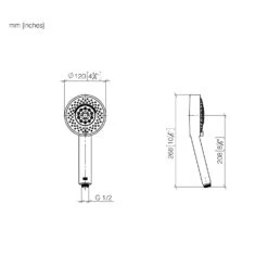 Dornbracht Handbrause Ø 12 Cm, 4 Strahlarten