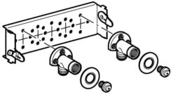 Geberit GIS Traverse Für Wandarmatur, AP, 15,3 Cm, Mit 2 Anschlüssen