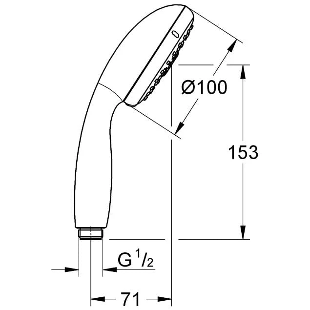 GROHE Tempesta Neu 100 Handbrause Mit 4 Strahlarten 4 GROHE Tempesta Neu 100 Handbrause Mit 4 Strahlarten – Bild 2