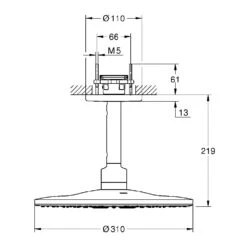 GROHE Rainshower SmartActive 310 Kopfbrauseset Mit 2 Strahlarten Und Deckenanschluss 7 GROHE Rainshower SmartActive 310 Kopfbrauseset Mit 2 Strahlarten Und Deckenanschluss -Hansgrohe Brause Geschaft hersteller grohe brausenprogramm kopfbrausen rainshower 310 1396644