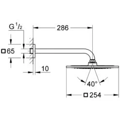 GROHE Rainshower F-Series 10" Kopfbrauseset