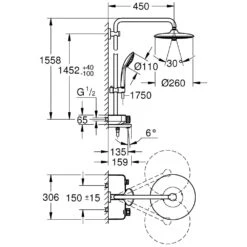GROHE Euphoria SmartControl Duschsystem 260 Mono Mit Thermostat-Wannenbatterie -Hansgrohe Brause Geschaft hersteller grohe euphoria duschsysteme smartcontrol 260 2046652