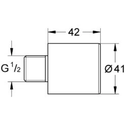GROHE Euroeco CT Verlängerung -Hansgrohe Brause Geschaft hersteller grohe zubehoer euroeco cs verlaengerung 804312