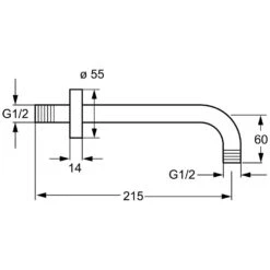 Hansa Hansajet Brausearm 20 Cm