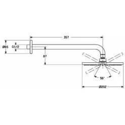 Hansa HANSAVIVA Kopfbrause Rund 20 Cm