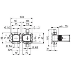 Hansa HANSAMATRIX Unterputz-Einbaukörper Thermostat-Batterie -Hansgrohe Brause Geschaft hersteller hansa grundkoerper hansamatrix unterputz einbaukoerper 5415968