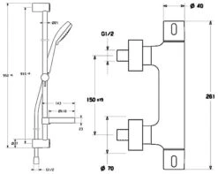 Hansa HANSAPRISMA Renovierungsset Brause 90 Cm