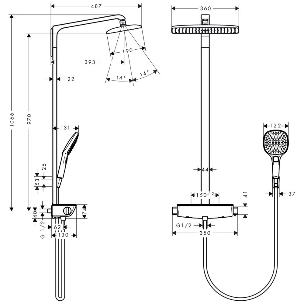 Hansgrohe Raindance Select E 360 Showerpipe 6 Hansgrohe Raindance Select E 360 Showerpipe – Bild 4