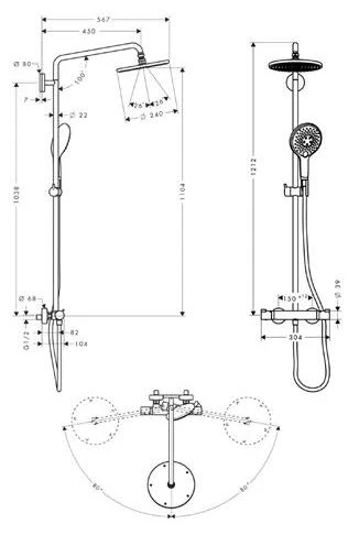 Hansgrohe Raindance Select 240 Showerpipe 3 Hansgrohe Raindance Select 240 Showerpipe